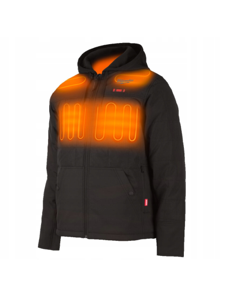 Podgrzewana kurtka pikowana - czarna XL M12 HPJBL2-0