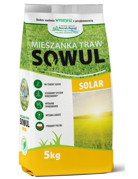Mieszanka traw Solar na tereny suche, 5 kg, Sowul & Sowul