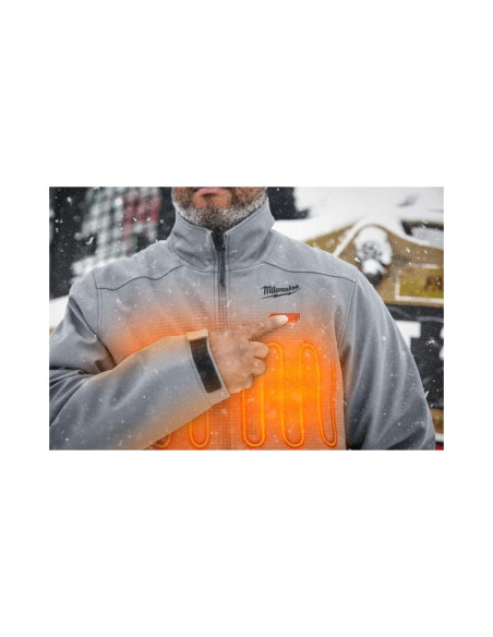 Kurtka podgrzewana męska premium, M12™ Li-ion 12 V, rozmiar XL, szara Milwaukee