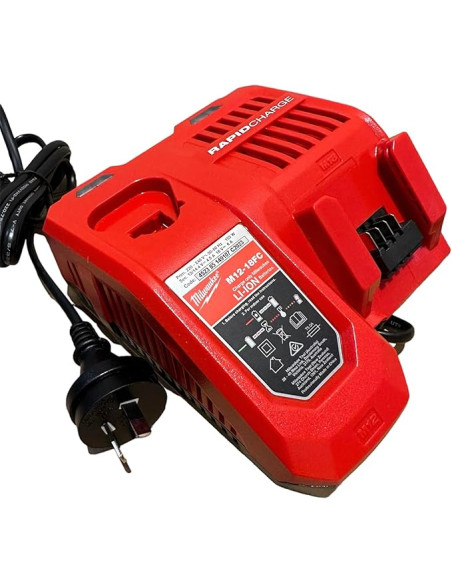 Szybka ładowarka ładuje wszystkie akumulatory M18, M14 i M12 Li-ion, M12-18FC  Milwaukee