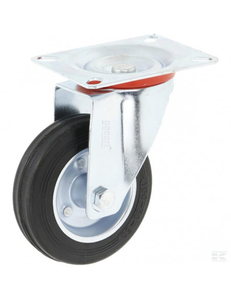 Koło metalowo gumowe skrętne gopart, 100 mm 5081100GP