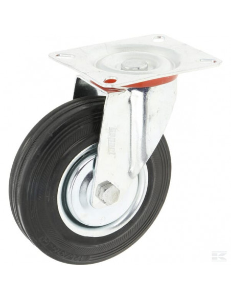 Koło metalowo gumowe skrętne gopart, 125 mm 5081125GP