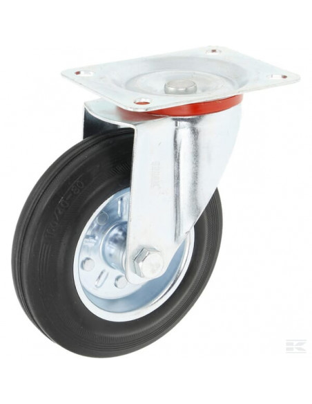 Koło metalowo gumowe skrętne gopart, 160 mm 5081160GP