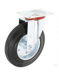 Koło metalowo gumowe skrętne gopart, 200 mm 5081200GP