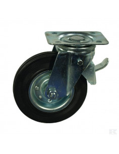 Koło skrętne gumowe Ø 200x45 mm z hamulcem, podstawa...