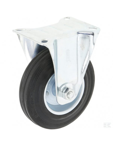 Koło stałe metalowo gumowe z łożyskiem Ø 125x37 mm podstawa montażowa: 100x80 mm nośność 100 kg gopart 5181125GP