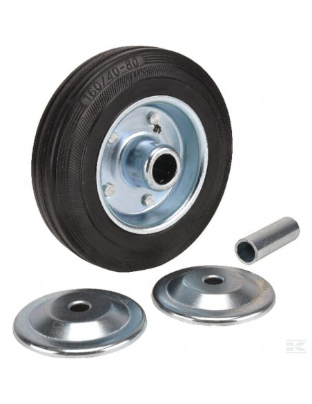 Koło metalowo gumowe z tulejką 160 mm 81160GP