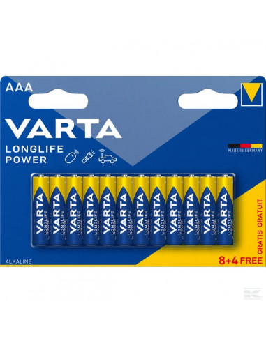 Bateria AAA/LR03 1.5 V High Energy 8+4 szt. VT4903121