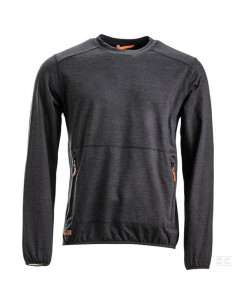 Bluza polarowa, okrągły dekolt, męska, antracytowa, roz....
