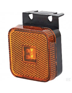 Lampa obrysowa LED, kwadratowa, 12/24V z przewodem i...