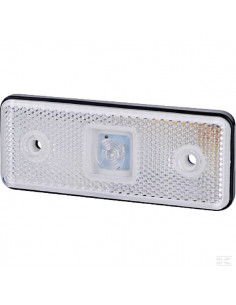 Lampa obrysowa LED, 0.4/0.7W prostokątna, 12/24V biała, 1...