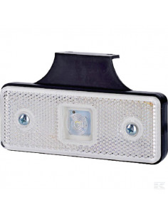 Lampa obrysowa LED, 0.4/0.7W prostokątna, 12/24V biała 1...