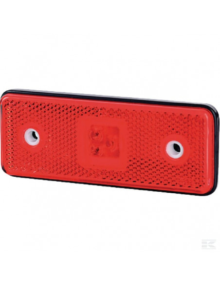 Lampa obrysowa LED, 0.4/0.7W prostokątna, 12/24V czerwona, 3 LED gopart LA35055