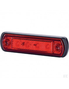 Lampa obrysowa LED, 0.5/1W prostokątna, 12/24V czerwona 4...