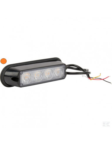 Lampa ostrzegawcza LED, 12W 12/24V pomarańczowa przykręcana 4 LED Kramp LA20011