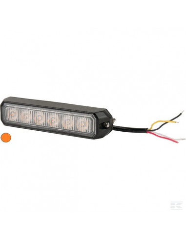 Lampa ostrzegawcza LED, 18W 12/24V pomarańczowa przykręcana 6 LED Kramp LA20014