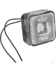 Lampa obrysowa LED, kwadratowa, 12/24V z przewodem i...