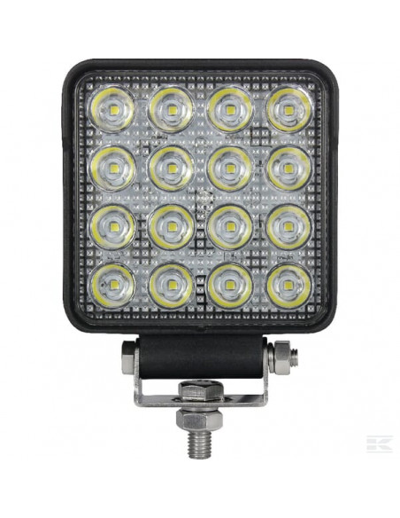 Lampa robocza LED, kwadratowa 25W 3040 lm 10/30V światło skupione 16 LED Kramp LA10024