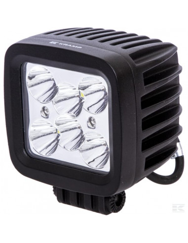 Lampa robocza LED, kwadratowa, 42W 3780 lm 10/30V światło skupione 6 LED Kramp LA10027