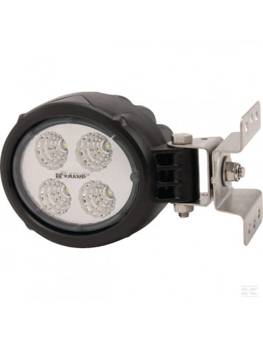 Lampa robocza LED, okrągła, 18W 1500 lm 10/30V światło rozproszone z wtyczką Deutsch, 4 LED Kramp LA10018