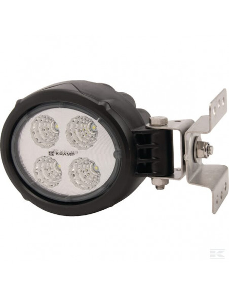 Lampa robocza LED, okrągła, 18W 1500 lm 10/30V światło rozproszone z wtyczką Deutsch, 4 LED Kramp LA10018