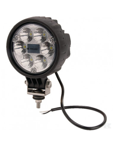 Lampa robocza LED, okrągła, 29W 2500 lm 10/30V światło skupione 6 LED Kramp LA10014