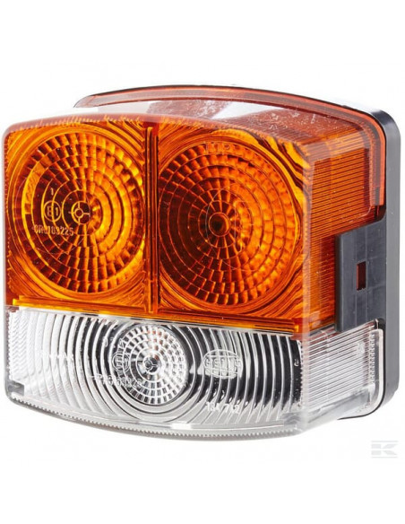 Lampa kierunkowskazu i postoju, prawa kwadratowa 21/10W 12V przykręcana 95x54.5x90 mm Hella 2BE002776261