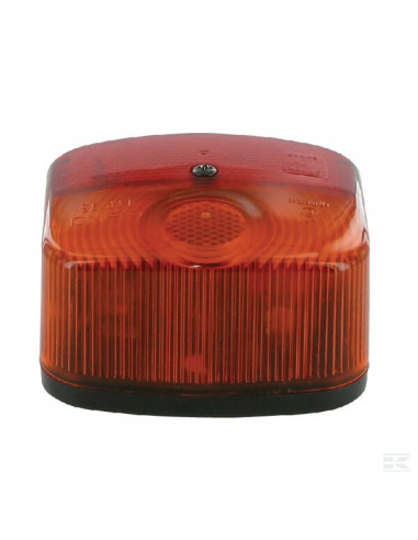 Lampa zespolona tylna, lewa kwadratowa 12V pomarańczowa/czerwona przykręcana z płaską wtyczką Geka BBS95L