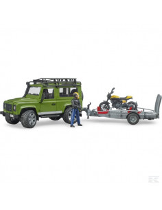 Land Rover Defender z przyczepą z motocyklem Ducati i...