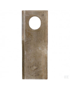 Nożyk kosiarki rotacyjnej prawy 126x47x4 mm owalny otwór...