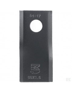 Nożyk kosiarki rotacyjnej prawy 95x45x3.5 mm otwór Ø...