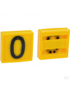 Cyfra do obroży, nr 0 żółta 45x45mm 306000FA