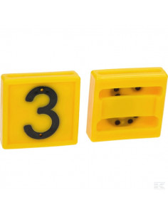 Cyfra do obroży, nr 3 żółta 45x45mm 306003FA