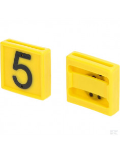 Cyfra do obroży, nr 5 żółta 45x45mm 306005FA