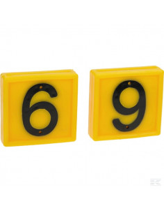 Cyfra do obroży, nr 6/9 żółta 45x45mm 306069FA