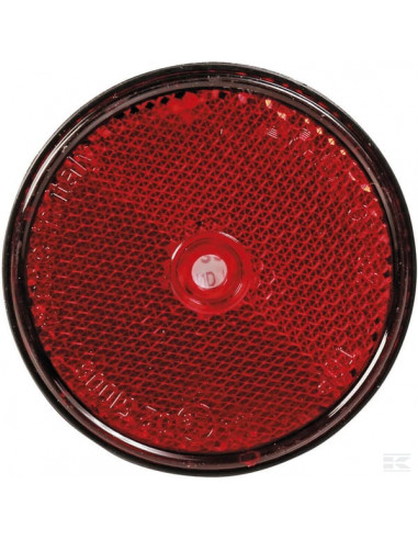Odblask okrągły przykręcany, czerwony 60 mm 484065