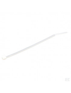 Opaska kablowa 2.5x200 mm biała, Nylon, max. Ø 53 mm...