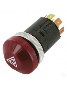 Włącznik świateł awaryjnych, wciskany, 12V halogen z...