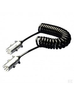 Przewód spiralny, metalowy 24 V 7-biegunowy DIN/ISO 3731...