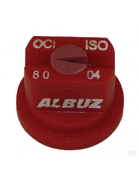 Rozpylacz płaskostrumieniowy brzegowy OC 80° 04 czerwony z tworzywa sztucznego Albuz OCI8004