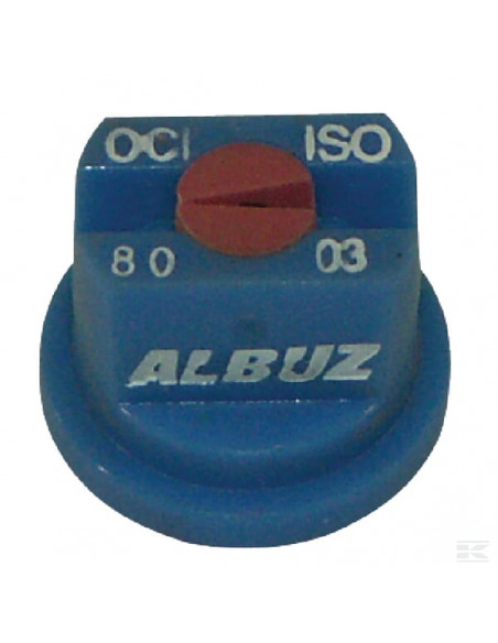 Rozpylacz płaskostrumieniowy brzegowy OC 80° 03 niebieski z tworzywa sztucznego Albuz OCI8003