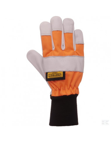 Rękawice dla pilarzy, pomarańczowo/czarno/białe, roz. 10/XL Protect Kramp KG0900110