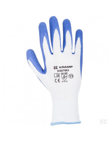 Rękawice robocze, białe, roz. 9/L Protect Kramp KG0700309