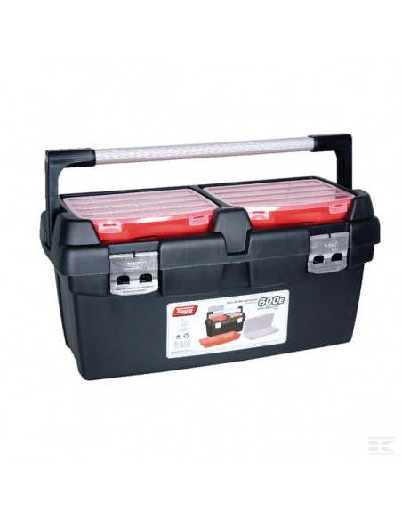 Skrzynka narzędziowa, 305x600x295 mm, niebiesko/czerwona polipropylenowa, 5 przegródek 600-E Tayg 168000TAY