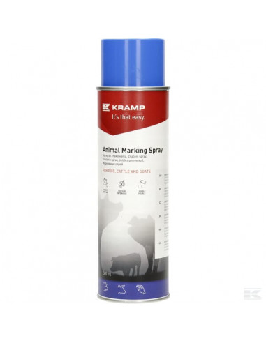 Spray do znakowania zwierząt Kramp, niebieski 500 ml 303023KR