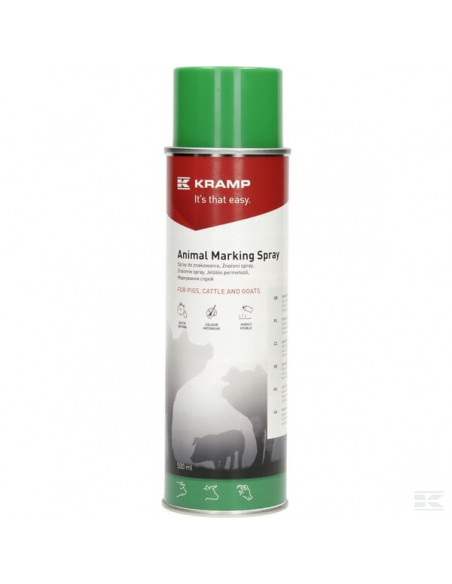 Spray do znakowania zwierząt Kramp, zielony 500 ml 303003KR