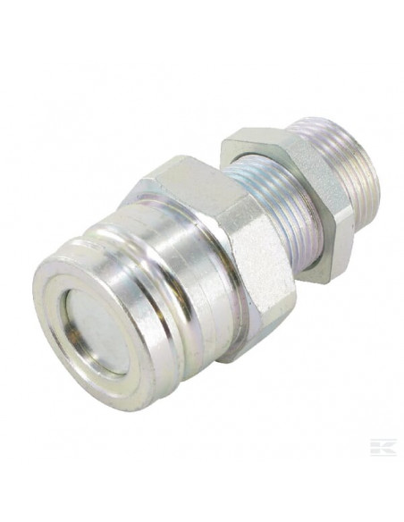 Szybkozłącze płaskie układu hamulcowego VF wtyczka 3/8" gwint grodziowy M22x1.5 15L VF52215M