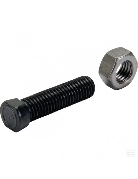 Śruba stożkowa dwustronnie ścięta, kl. 10.9, M12 x 50 mm z nakrętką 1250C2FP025