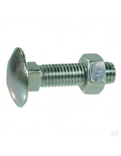 Śruba zamkowa DIN603 M6x40 mm z nakrętką, ocynk kl. 4.6...