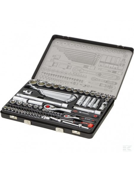 Zestaw kluczy nasadowych 1/4” + 1/2" 82 ele. 180482420KR